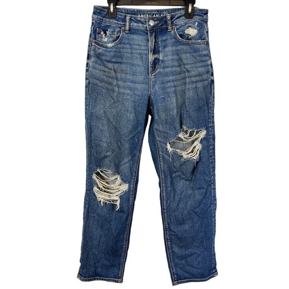 American Eagle Outfitters Distressed Denim High Rise Jeans